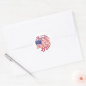 Amerika 250 ronde sticker (Envelop)