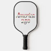 Amerika 250 Rood, Wit Blauw Nep Goud Pickleball Paddle (Achterkant)