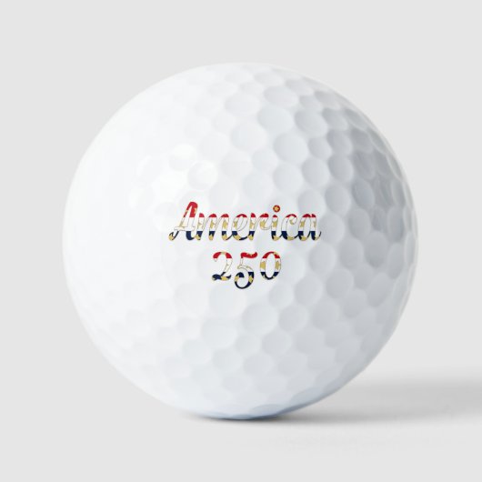 Amerika 250 Rood, Wit Blauw Nepgoud Golfballen (Voorkant)