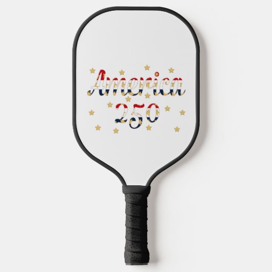 Amerika 250 Rood, Wit Blauw Nepgoud Pickleball Paddle (Voorkant)