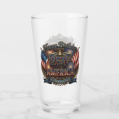 Amerika 250 Semi-quince-eeuwfeest Glas (Achterkant)