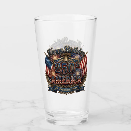 Amerika 250 Semi-quince-eeuwfeest Glas (Voorkant)