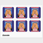 AMERIKA 250  - SMOOTH Chow Vierkante Sticker (Vel)