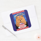 AMERIKA 250  - SMOOTH Chow Vierkante Sticker (Envelop)