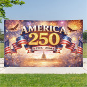 Amerika 250-spandoek met vuurwerk spandoek (Buitenkant)