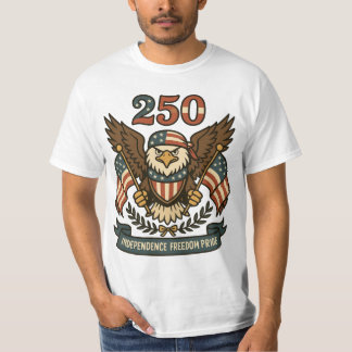 Amerika 250 Steenarend Patriottisch T-shirt