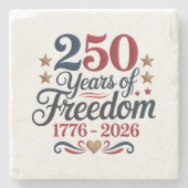Amerika 250 stenen onderzetter (Voorkant)