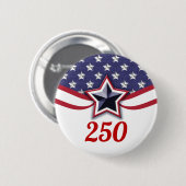 Amerika 250 sterren strepen ontwerp ronde button 5,7 cm (Voorkant /achterkant)