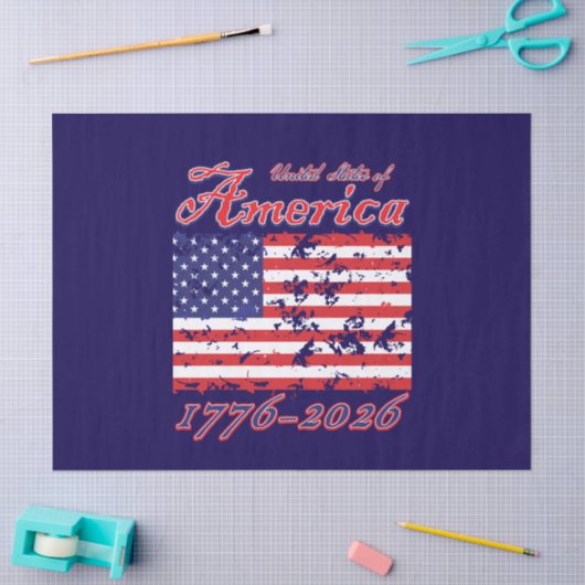 Amerika 250 tissuepapier (Craft)