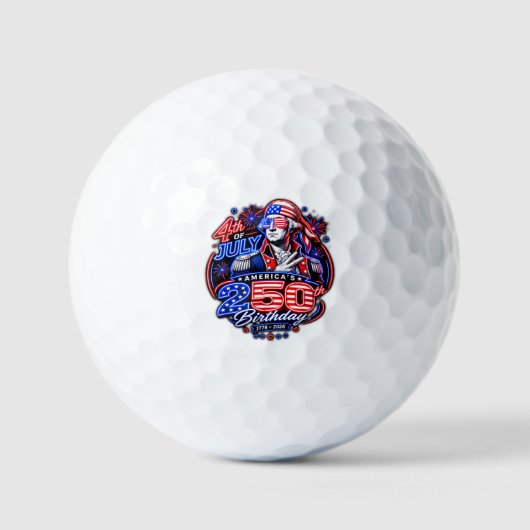 Amerika 250 Twee Golfballen (Voorkant)