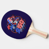 Amerika 250 Twee Tafeltennisbatje (Zijkant)