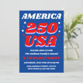 Amerika 250 | Uitnodiging Patriottische Feestvieri (Staand voorkant)