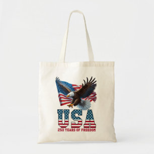 Amerika 250 USA Vlag Adelaar Vrijheid Feest Tote Bag