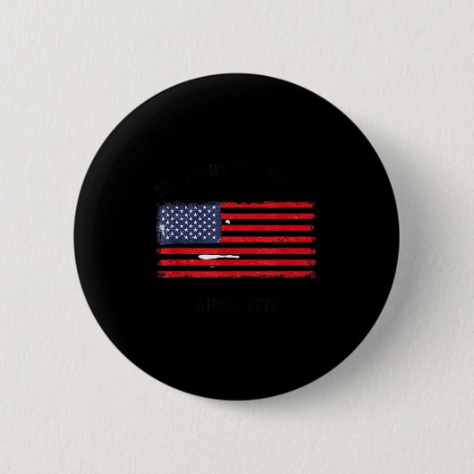 Amerika 250 van vrijheid 4 juli ronde button 5,7 cm (Voorkant)