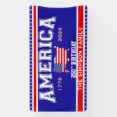 Amerika 250 Verjaardag 1776-2026 Spandoek (Verticaal)