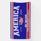 Amerika 250 Verjaardag 1776-2026 Spandoek (Verticaal)