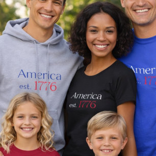 Amerika 250 Verjaardag est 1776 Typografie Grijs Hoodie