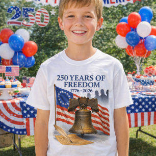 Amerika 250 Verjaardag Liberty Bell Kinderen T-shirt