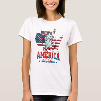 Amerika 250 Verjaardag Patriottische Kat T-shirt