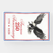 Amerika 250 Verjaardag Stekelstaartarend Spandoek (Horizontaal)