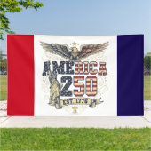 Amerika 250 Verjaardagsontwerp Spandoek (Buitenkant)