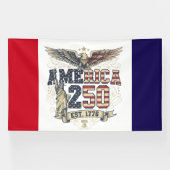 Amerika 250 Verjaardagsontwerp Spandoek (Horizontaal)