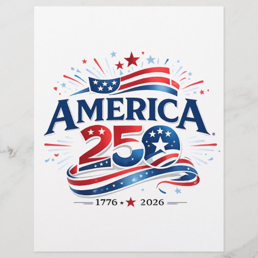 Amerika 250 Viering 1776–2026 Jubileum Flyer (Voorkant)