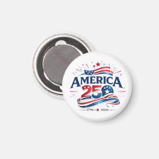 Amerika 250 Viering 1776–2026 Jubileum Magneet (Voorkant / Achterkant)