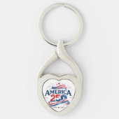 Amerika 250 Viering 1776–2026 Jubileum Sleutelhanger (Voorkant)
