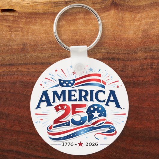 Amerika 250 Viering 1776–2026 Jubileum Sleutelhanger (Achterkant)