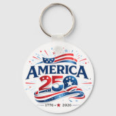 Amerika 250 Viering 1776–2026 Jubileum Sleutelhanger (Achterkant)