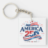 Amerika 250 Viering 1776–2026 Jubileum Sleutelhanger (Voorkant)