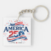 Amerika 250 Viering 1776–2026 Jubileum Sleutelhanger (Achterkant)