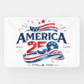 Amerika 250 Viering 1776–2026 Jubileum Spandoek (Horizontaal)