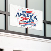 Amerika 250 Viering 1776–2026 Jubileum Spandoek (Buitenkant Gebouw)