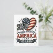Amerika 250 Viering Briefkaart (Staand voorkant)