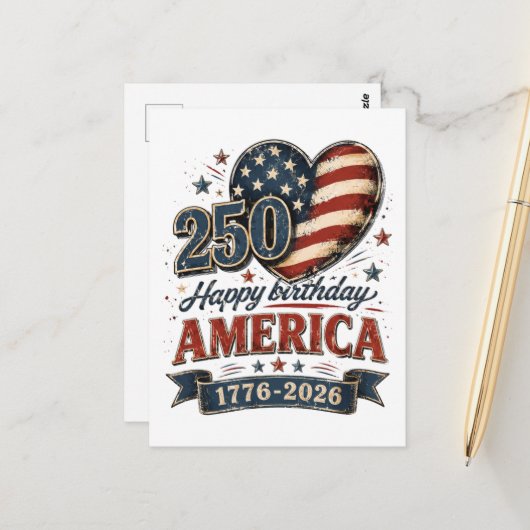 Amerika 250 Viering Briefkaart (Voorkant / Achterkant in situ)