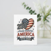 Amerika 250 Viering Kaart (Staand voorkant)
