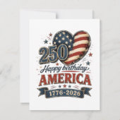 Amerika 250 Viering Kaart (Achterkant)