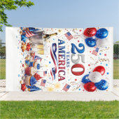 Amerika 250 Viering Scene Spandoek (Buitenkant)
