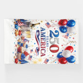 Amerika 250 Viering Scene Spandoek (Horizontaal)