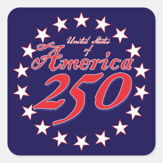 Amerika 250 vierkante sticker (Voorkant)