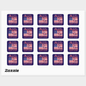 Amerika 250 vierkante sticker (Vel)