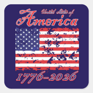 Amerika 250 vierkante sticker