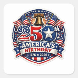 Amerika 250 vierkante sticker