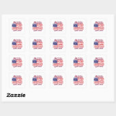 Amerika 250 vierkante sticker (Vel)
