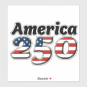Amerika 250 vinyl sticker 8" x 8" (Vel)