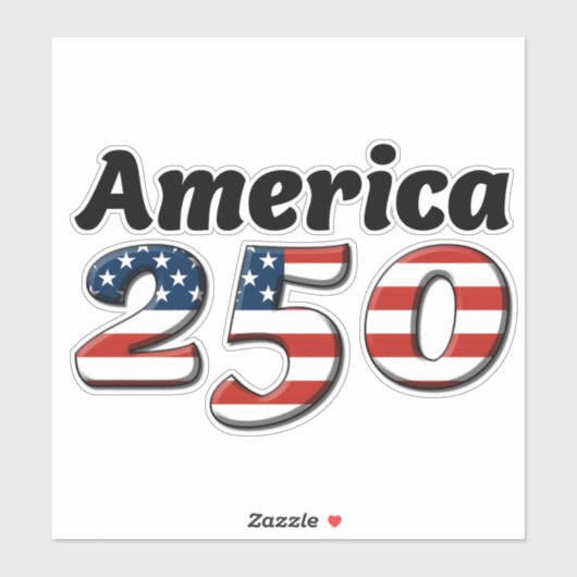 Amerika 250 vinyl sticker 8" x 8" (Vel)