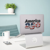 Amerika 250 vinyl sticker 8" x 8" (Laptop op bureau)