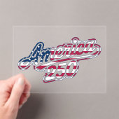 Amerika 250 Vlag Script Semiquincentennial Ontwerp Acryl Uitnodigingen (Insitu (Draagbaar))